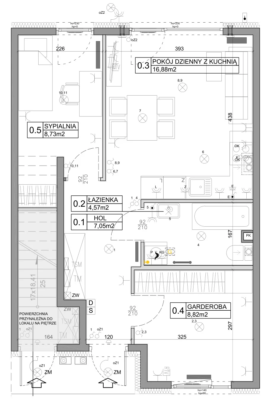 3 pokoje, mieszkanie 48,03 m², parter, oferta nr 87, Manufaktura Marki 2, Marki, ul. Stawowa