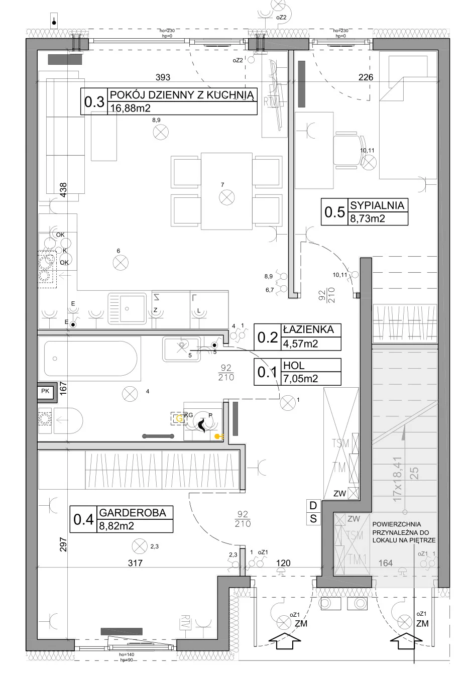 3 pokoje, mieszkanie 48,03 m², parter, oferta nr 89, Manufaktura Marki 2, Marki, ul. Stawowa