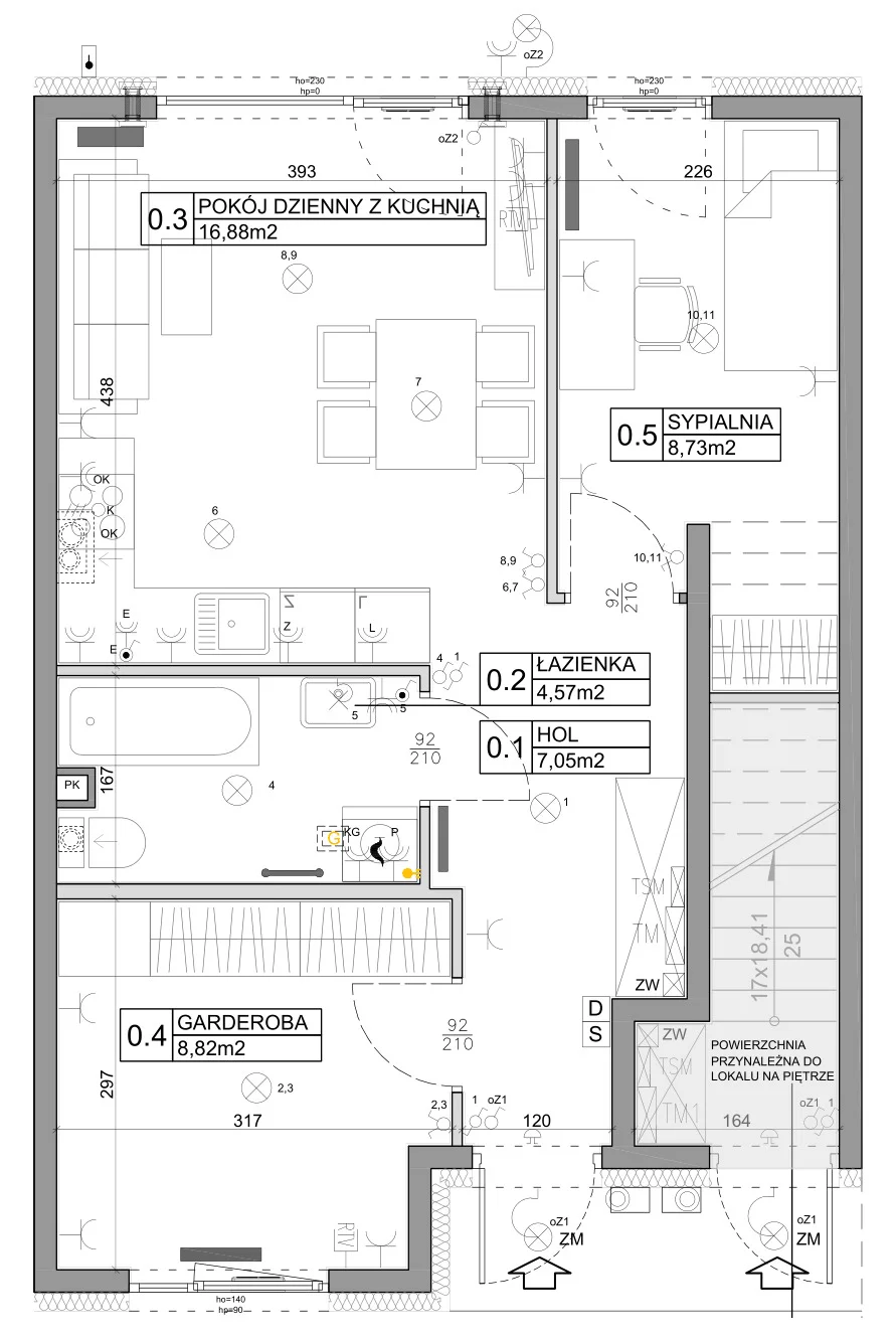 3 pokoje, mieszkanie 48,03 m², parter, oferta nr 93, Manufaktura Marki 2, Marki, ul. Stawowa