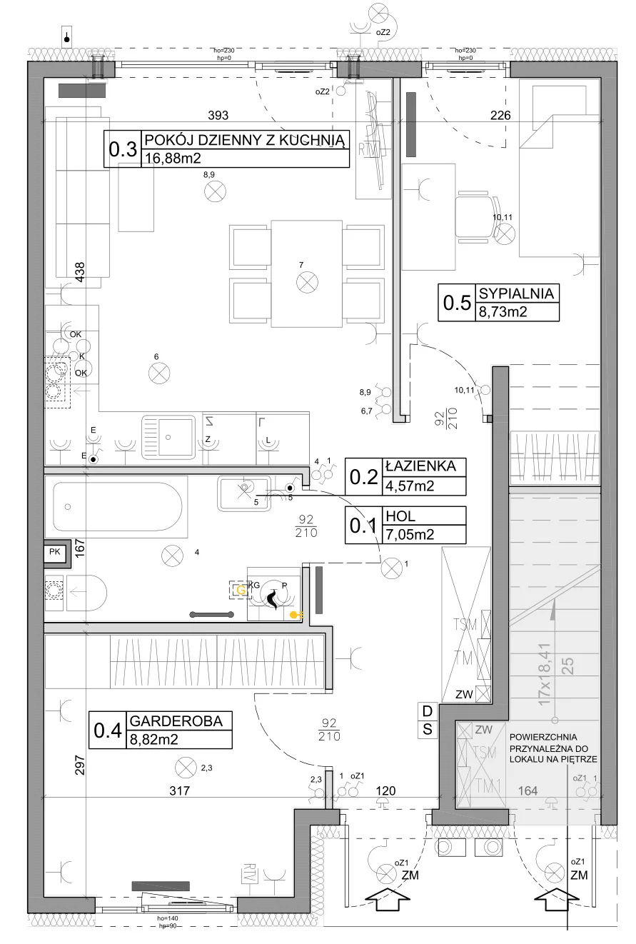 3 pokoje, mieszkanie 48,03 m², parter, oferta nr 101, Manufaktura Marki 2, Marki, ul. Stawowa