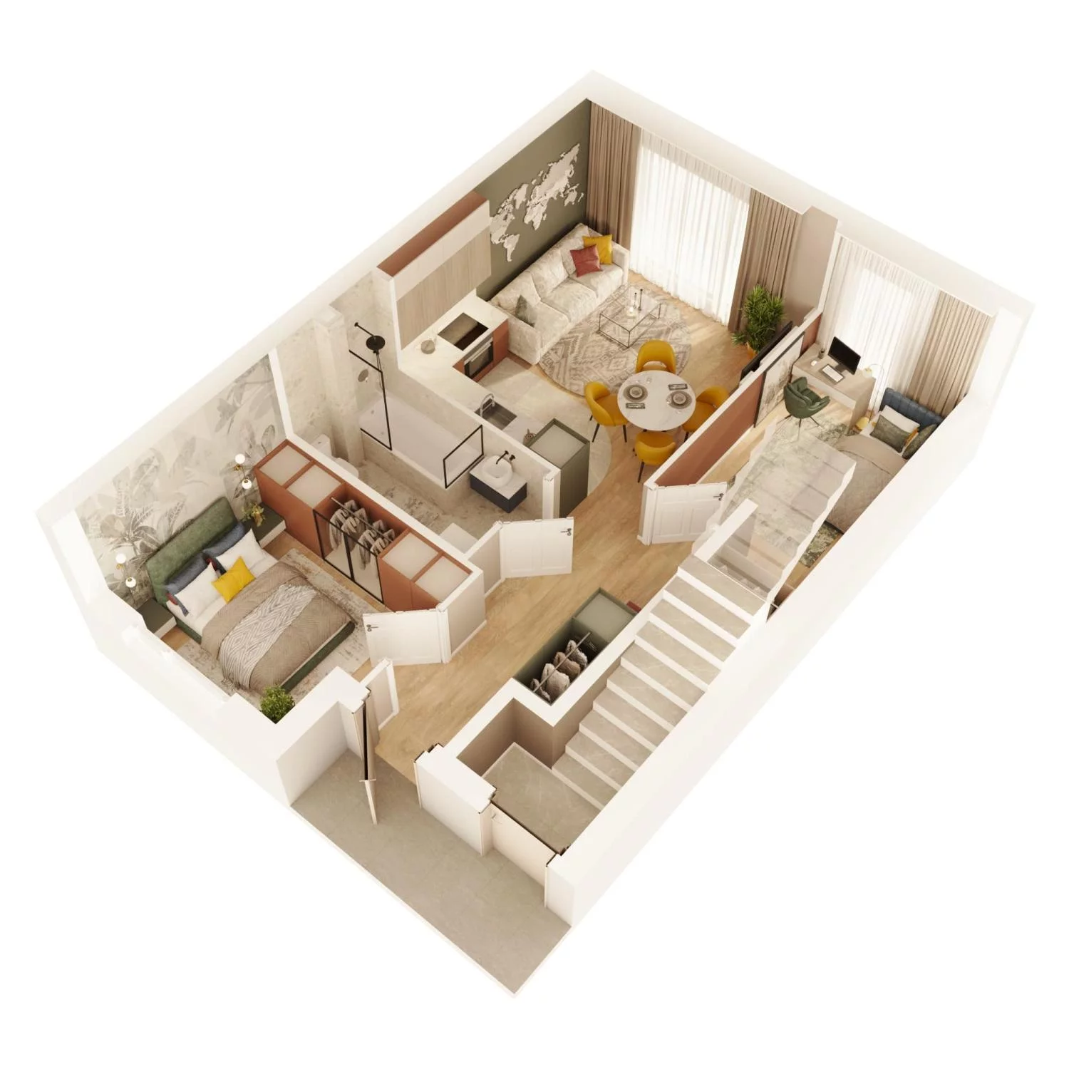 3 pokoje, mieszkanie 48,03 m², parter, oferta nr 105, Manufaktura Marki 2, Marki, ul. Stawowa