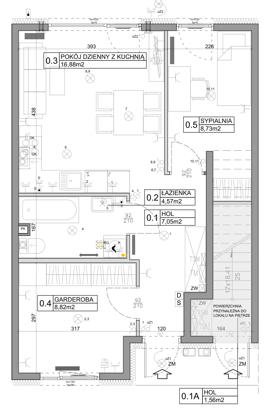 3 pokoje, mieszkanie 48,03 m², parter, oferta nr 109, Manufaktura Marki 2, Marki, ul. Stawowa