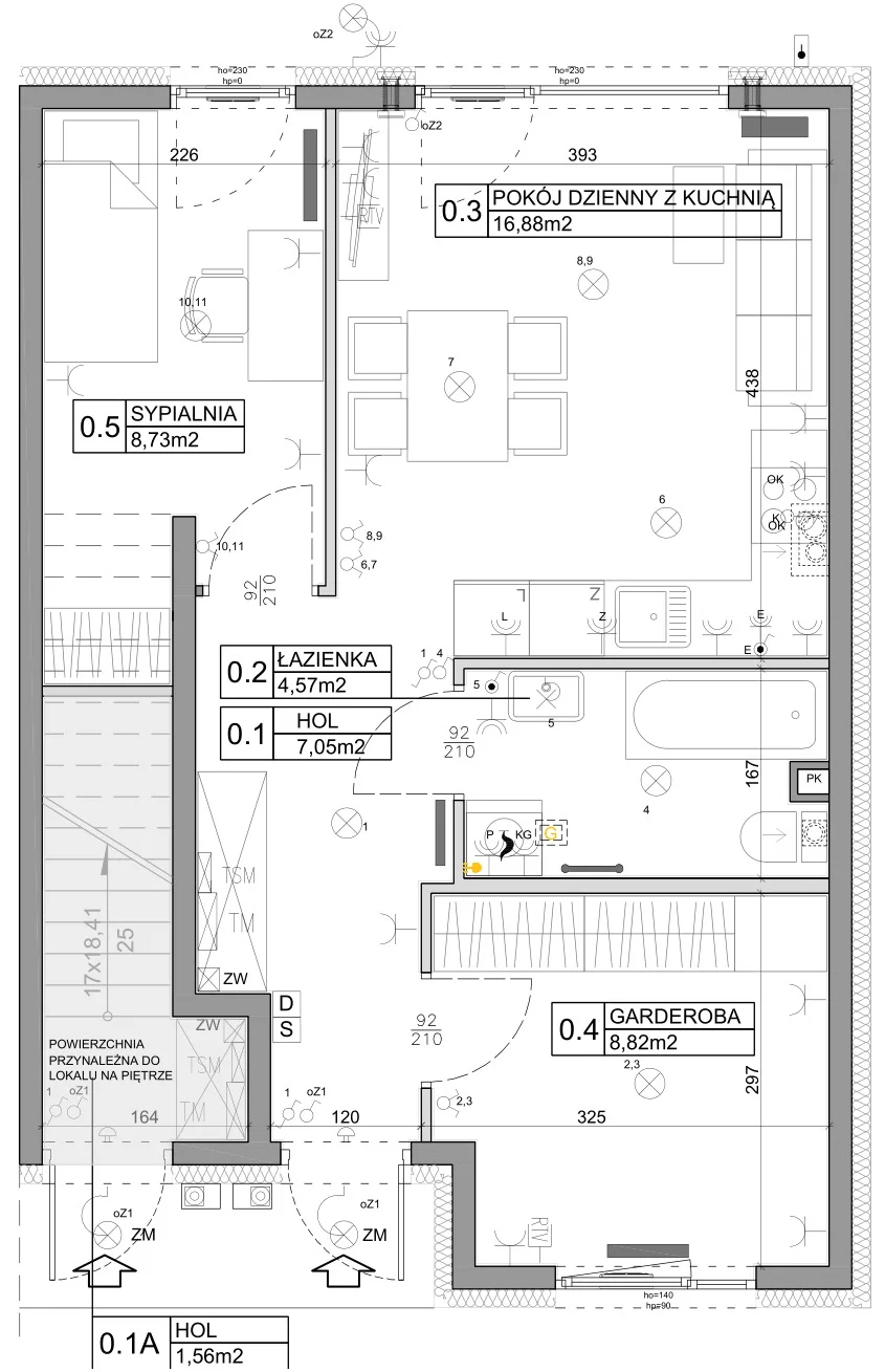 3 pokoje, mieszkanie 48,03 m², parter, oferta nr 113, Manufaktura Marki 2, Marki, ul. Stawowa