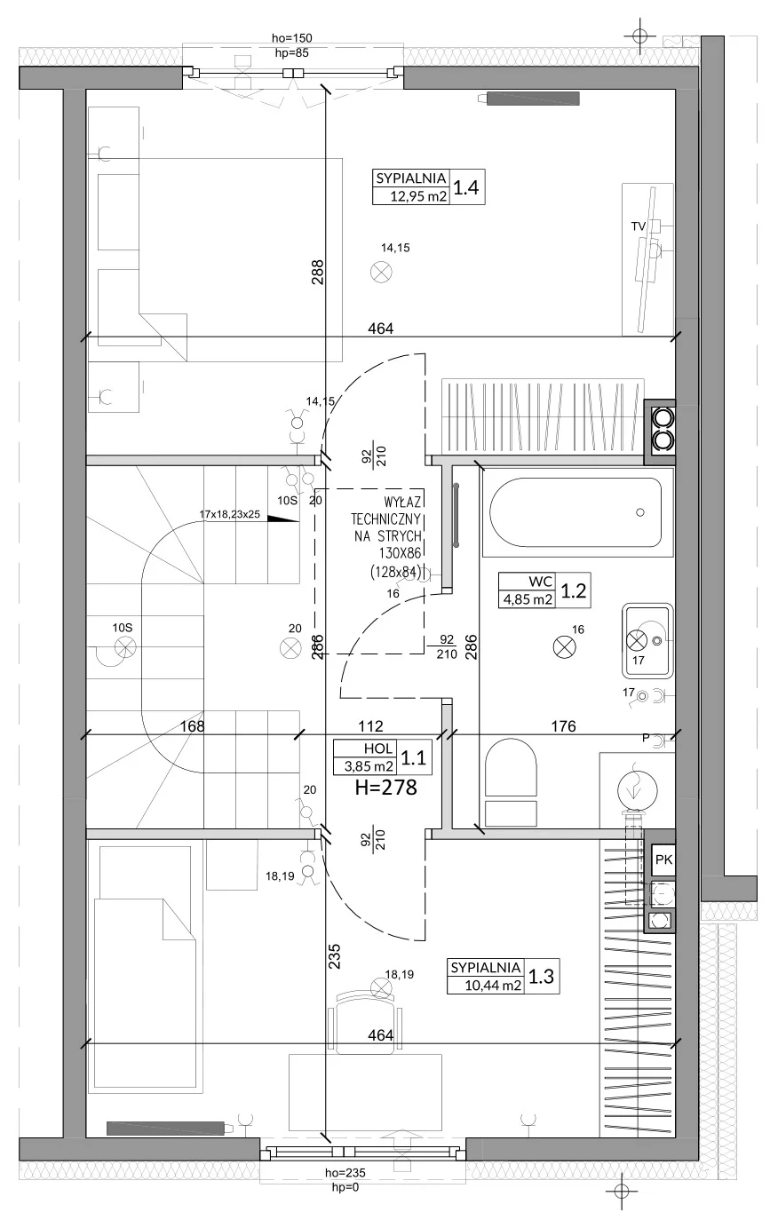 Dom 68,29 m², oferta nr 1B, Osiedle Słoneczne, Sulejówek, ul. Szklarniowa