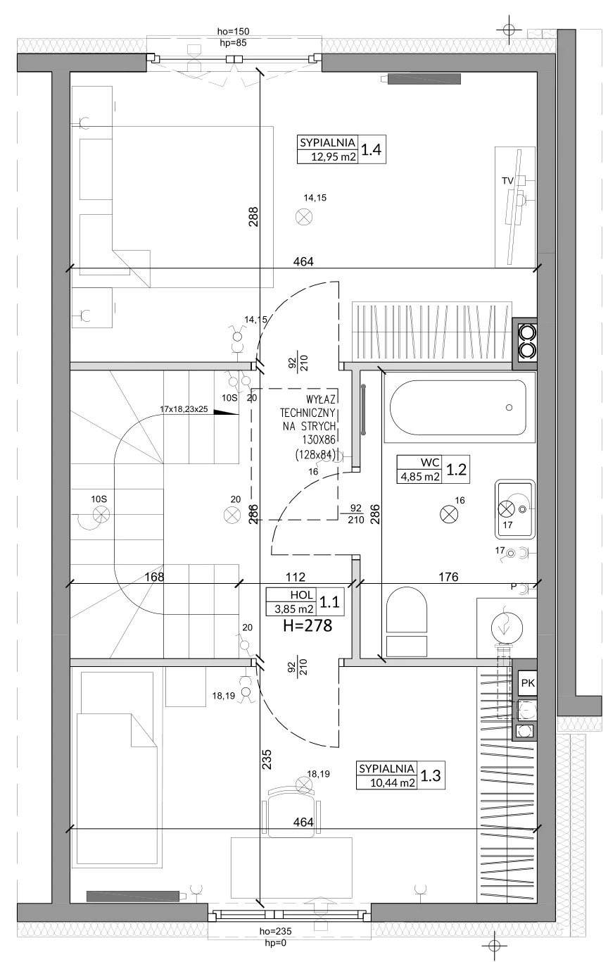 Dom 68,29 m², oferta nr 6B, Osiedle Słoneczne, Sulejówek, ul. Szklarniowa