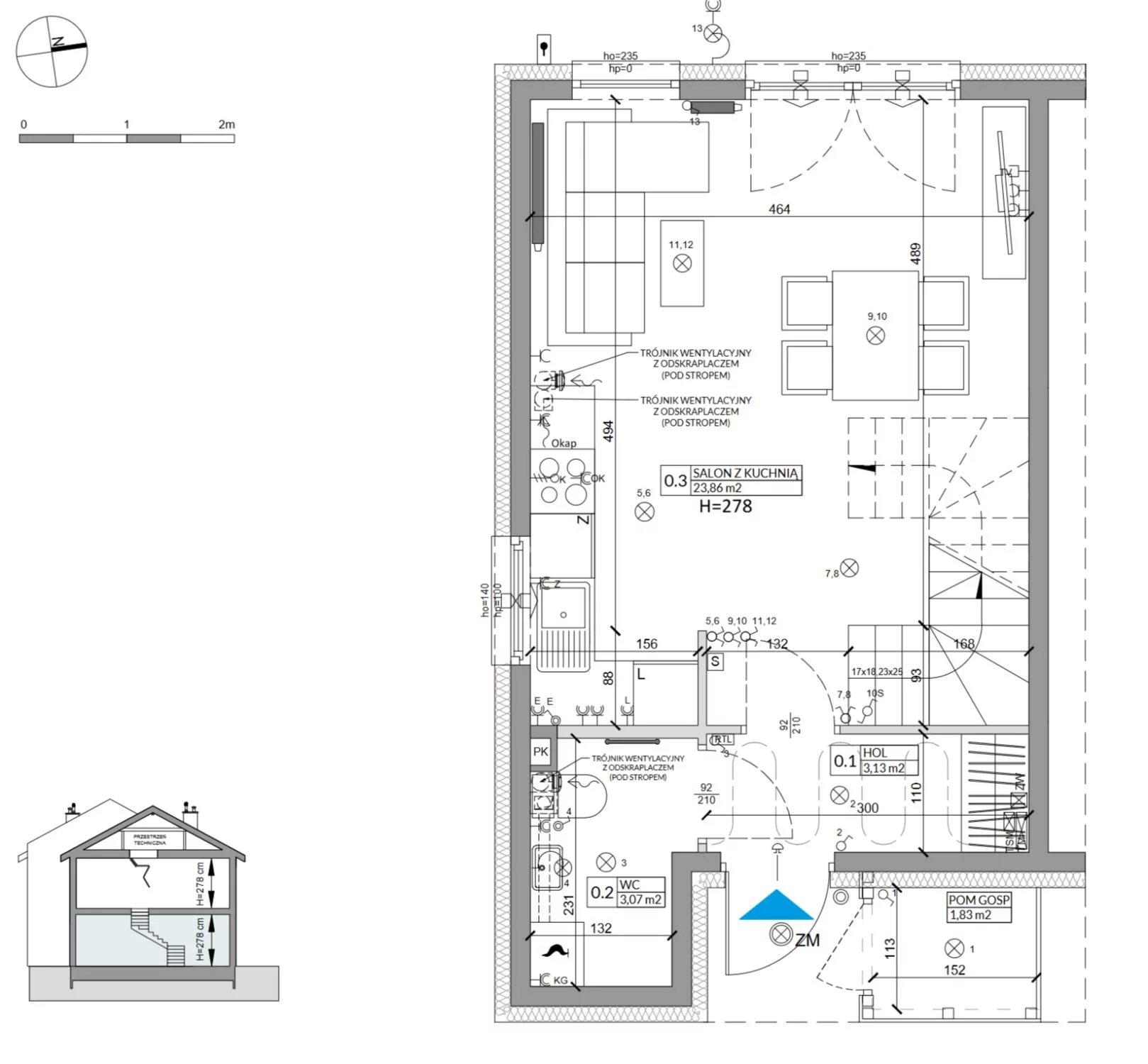 Dom 68,29 m², oferta nr 1A, Osiedle Słoneczne, Sulejówek, ul. Szklarniowa