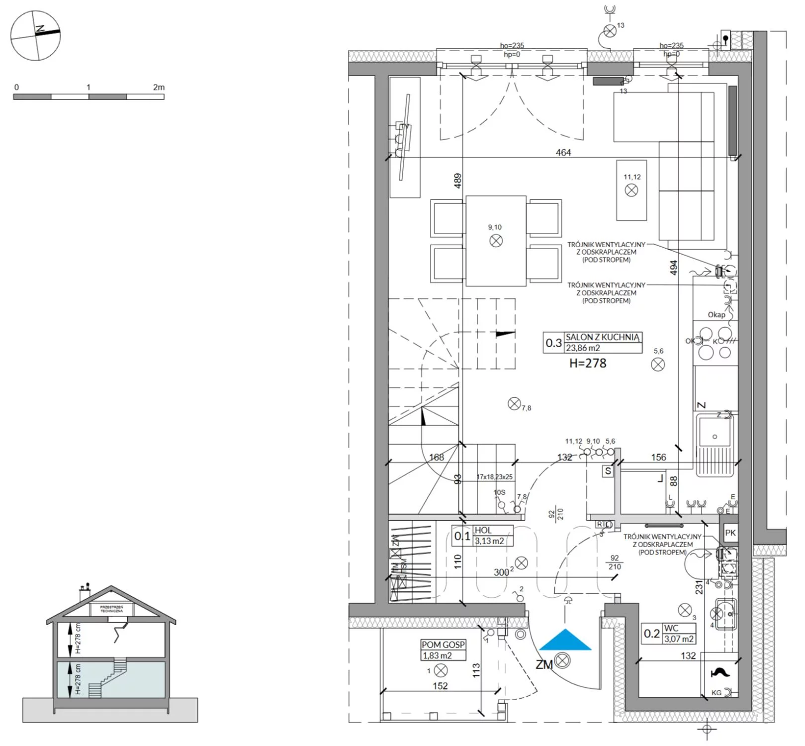 Dom 68,29 m², oferta nr 1B, Osiedle Słoneczne, Sulejówek, ul. Szklarniowa