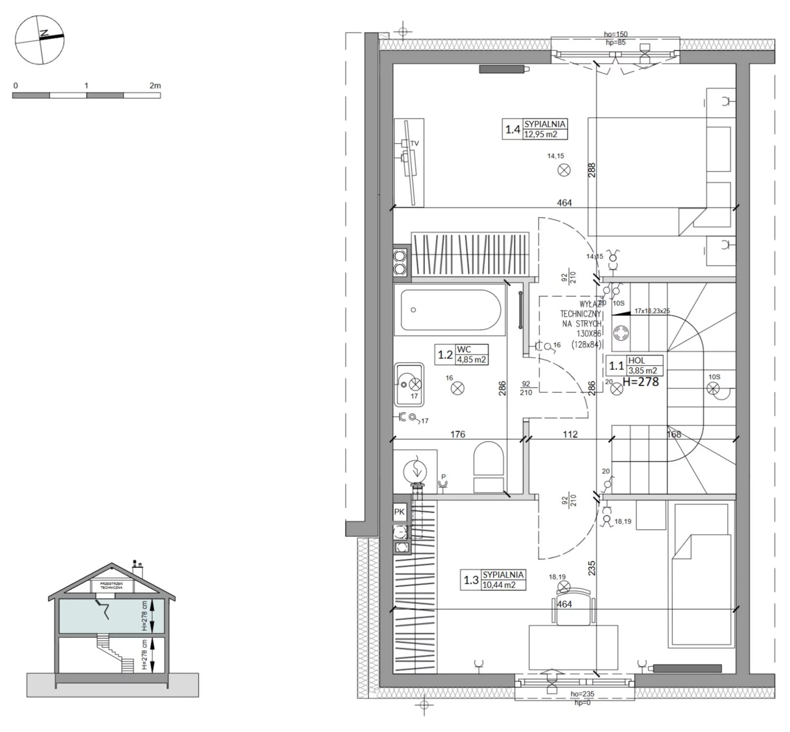 Dom 68,29 m², oferta nr 5A, Osiedle Słoneczne, Sulejówek, ul. Szklarniowa