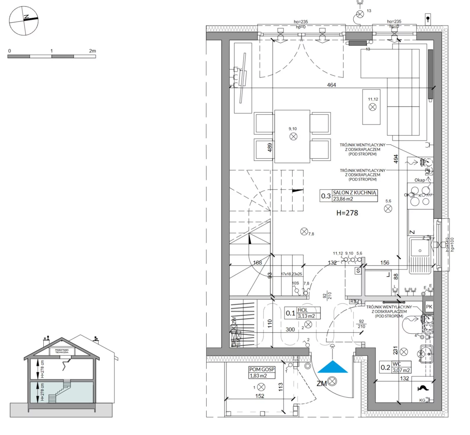 Dom 68,29 m², oferta nr 5B, Osiedle Słoneczne, Sulejówek, ul. Szklarniowa