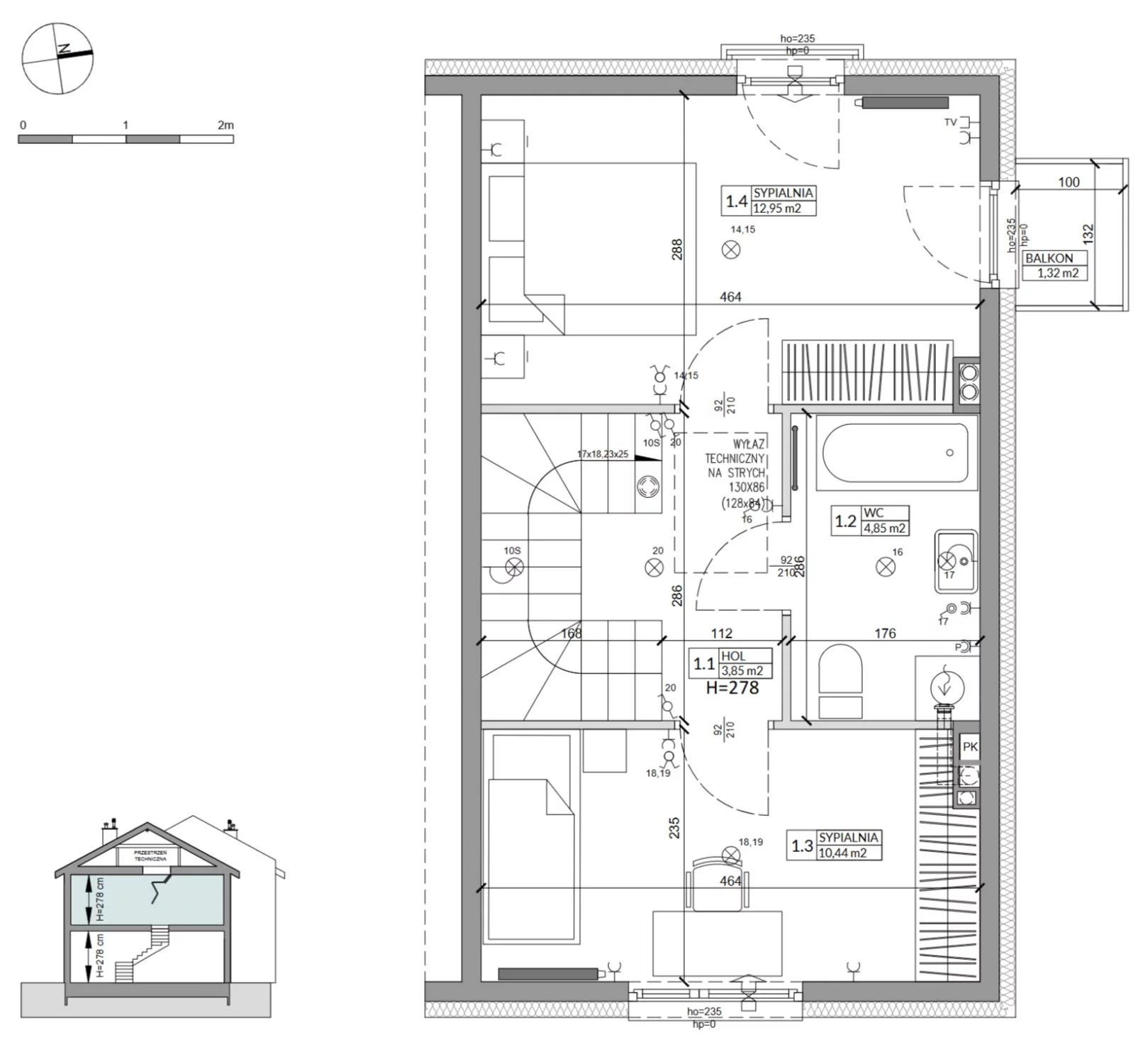 Dom 68,29 m², oferta nr 5B, Osiedle Słoneczne, Sulejówek, ul. Szklarniowa