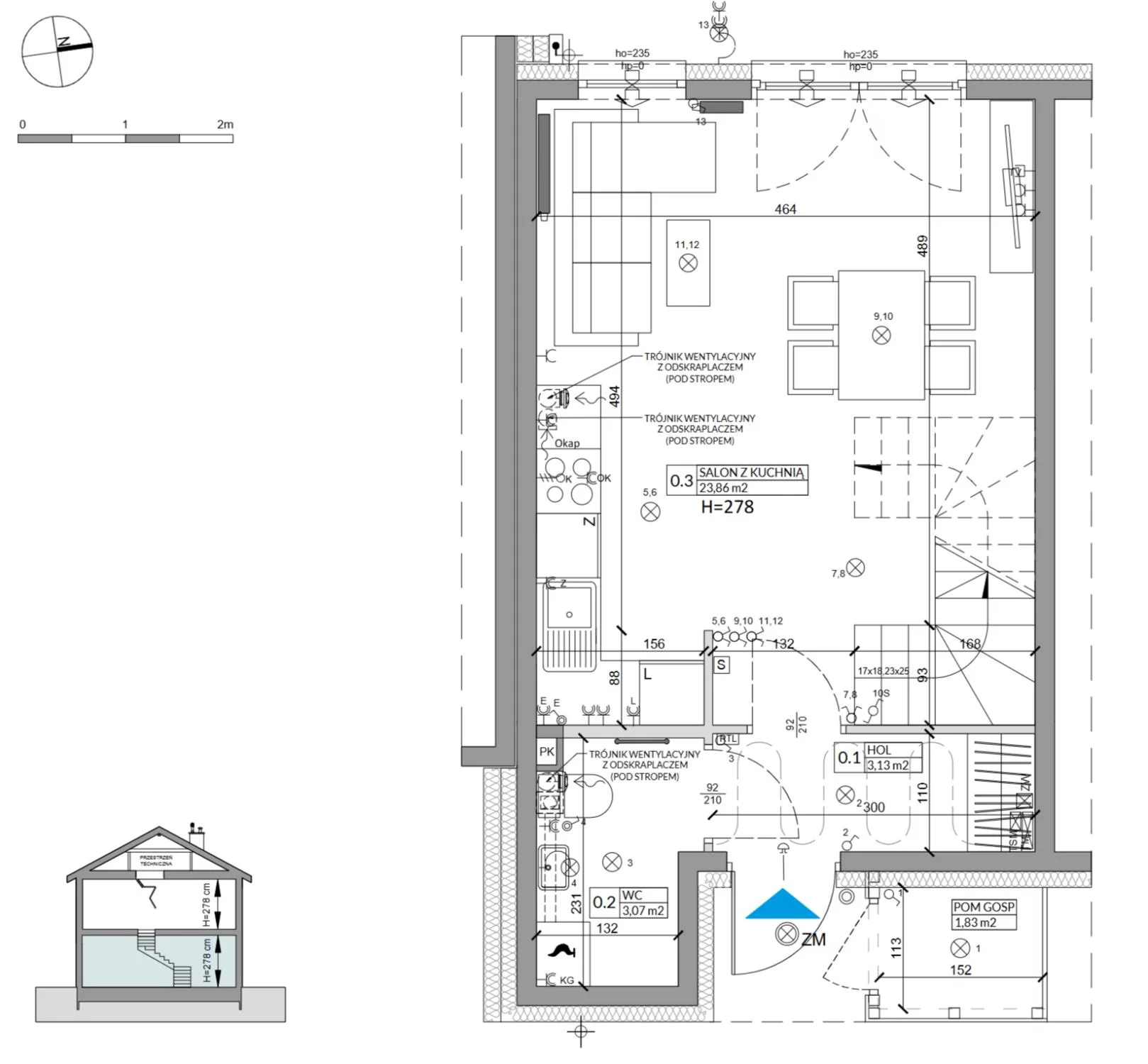 Dom 68,29 m², oferta nr 10A, Osiedle Słoneczne, Sulejówek, ul. Szklarniowa