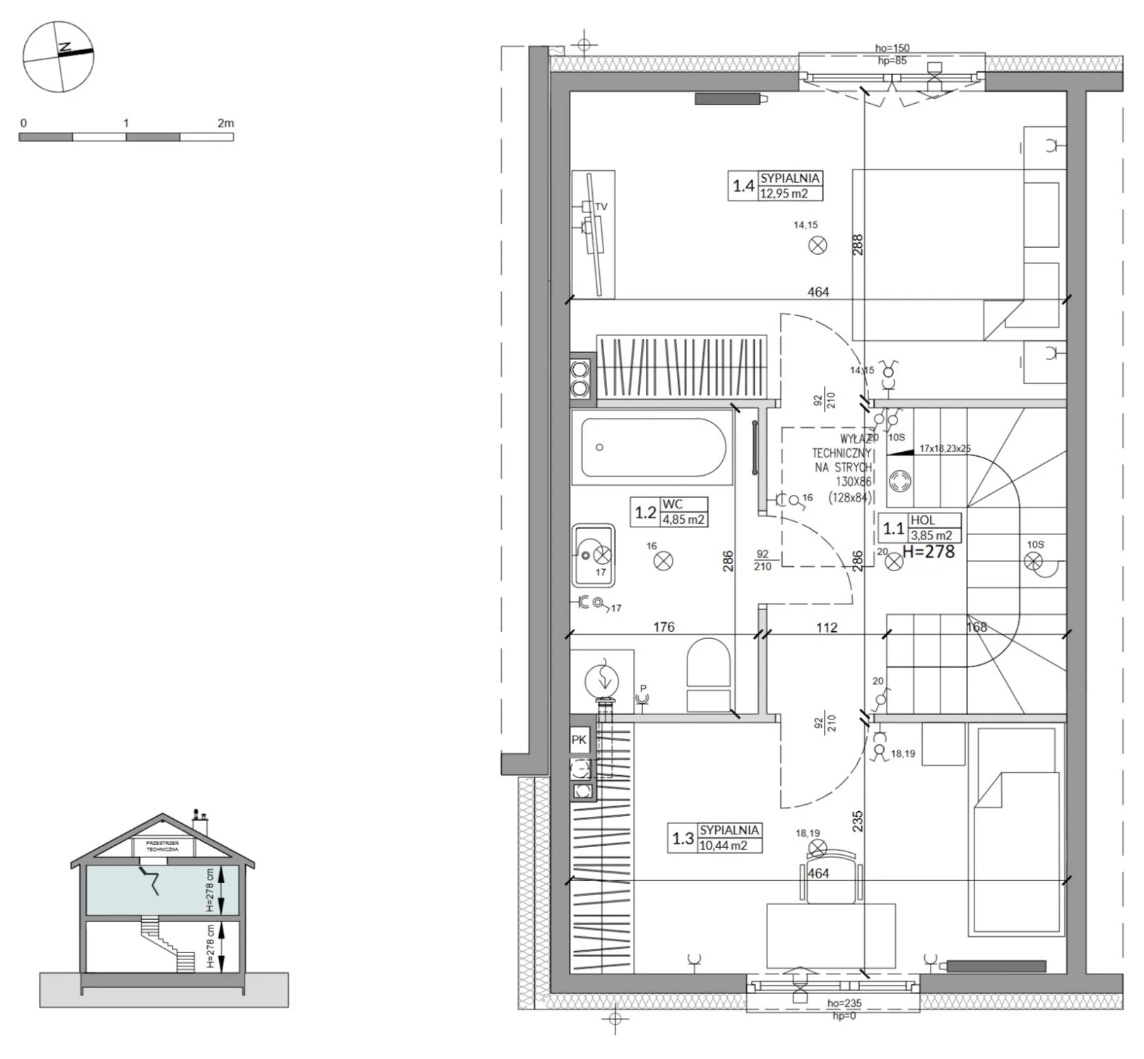 Dom 68,29 m², oferta nr 10A, Osiedle Słoneczne, Sulejówek, ul. Szklarniowa