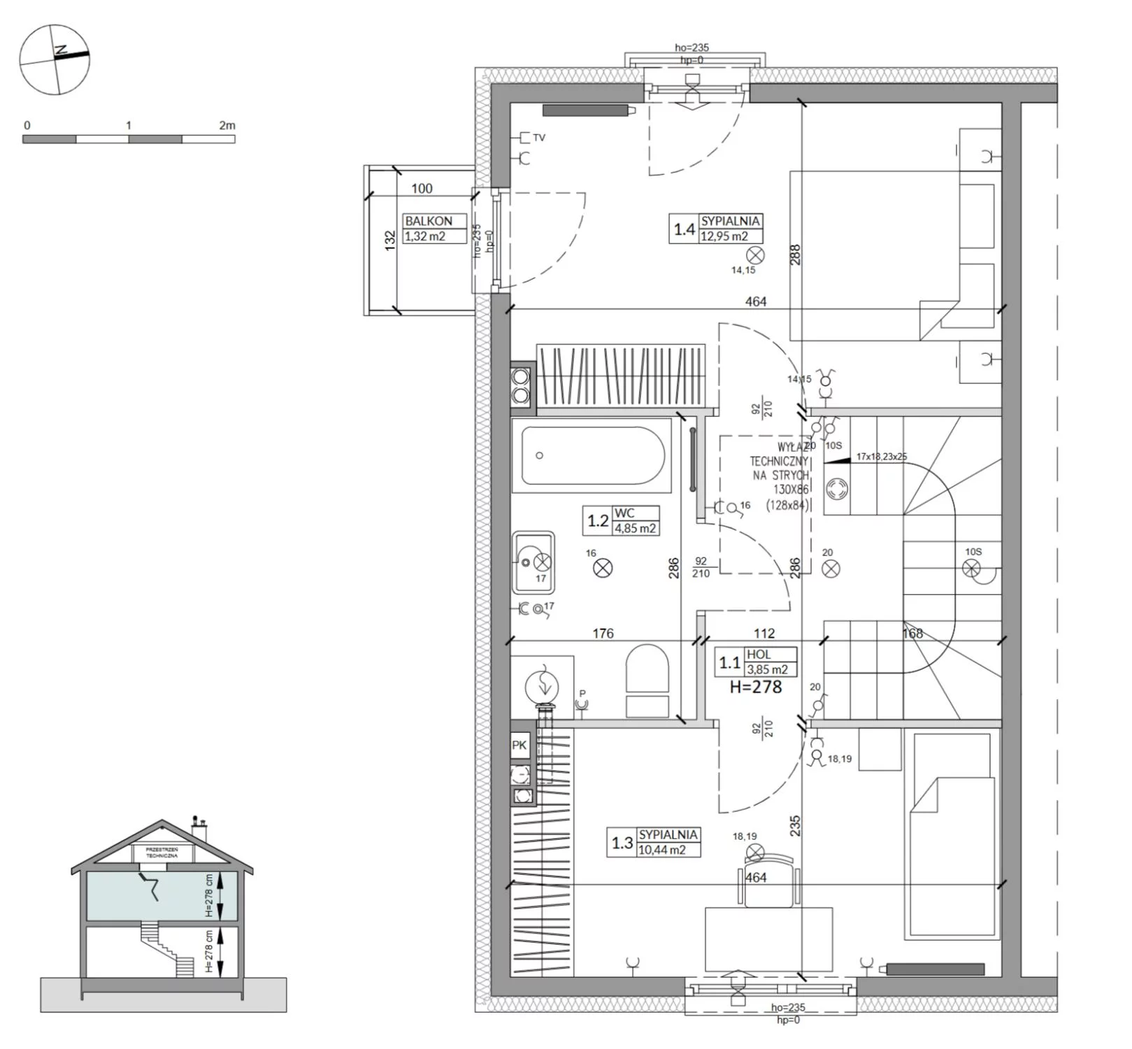Dom 68,29 m², oferta nr 11A, Osiedle Słoneczne, Sulejówek, ul. Szklarniowa