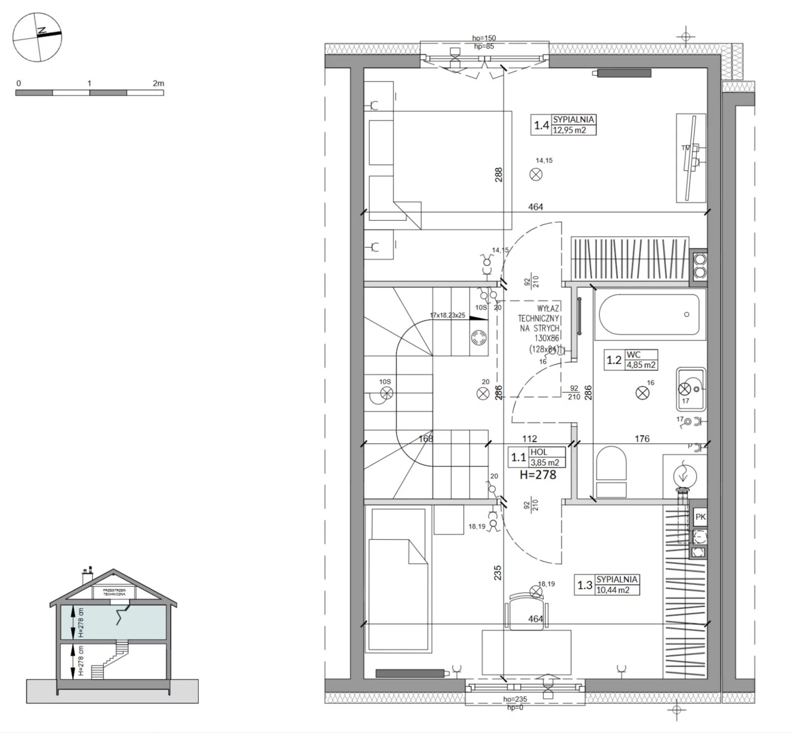 Dom 68,29 m², oferta nr 11B, Osiedle Słoneczne, Sulejówek, ul. Szklarniowa