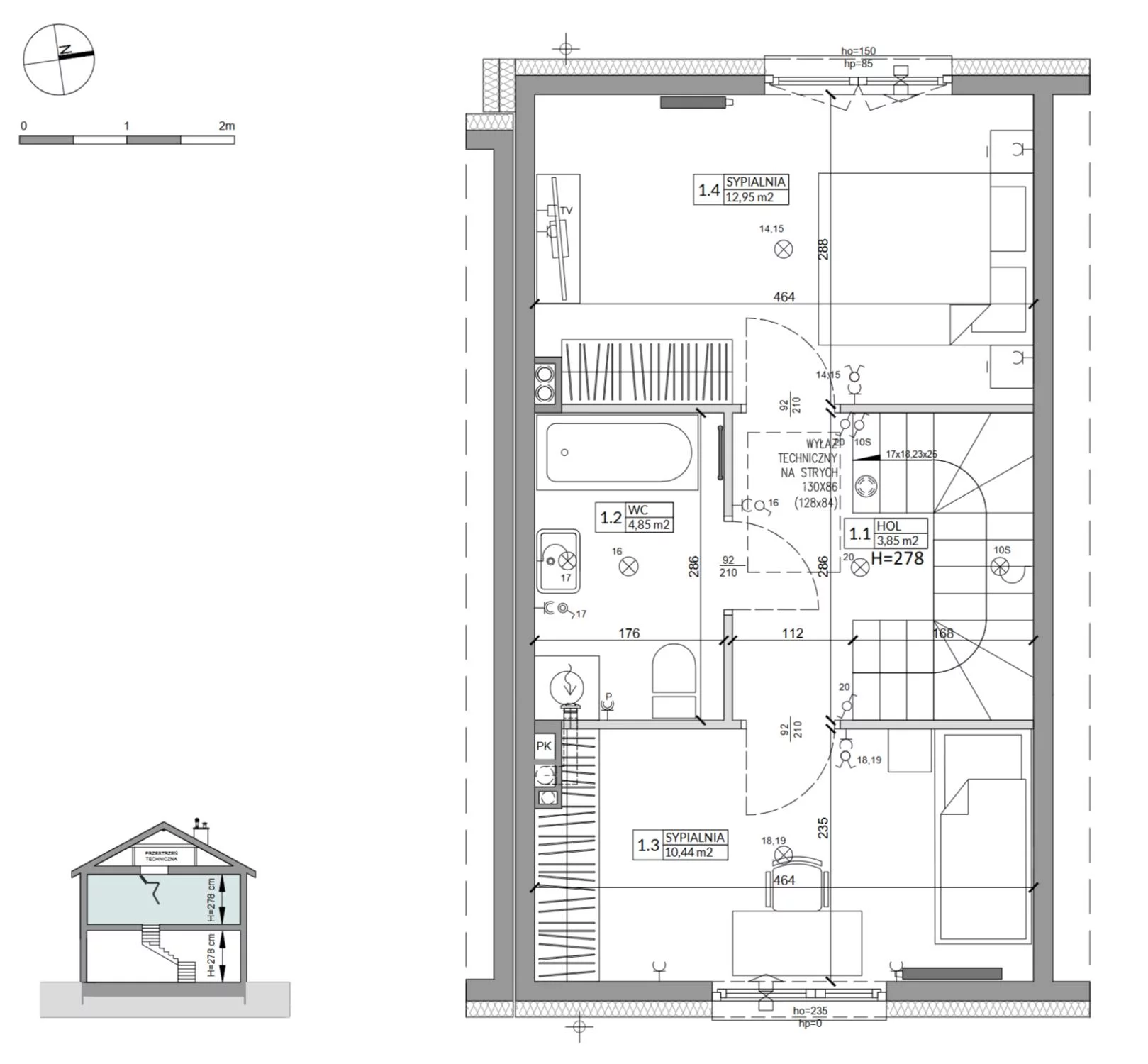 Dom 68,29 m², oferta nr 15A, Osiedle Słoneczne, Sulejówek, ul. Szklarniowa