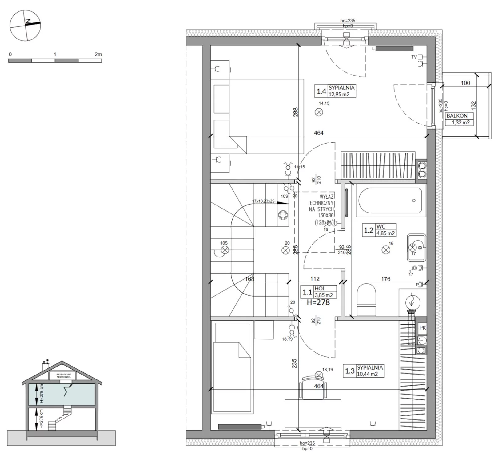 Dom 68,29 m², oferta nr 15B, Osiedle Słoneczne, Sulejówek, ul. Szklarniowa