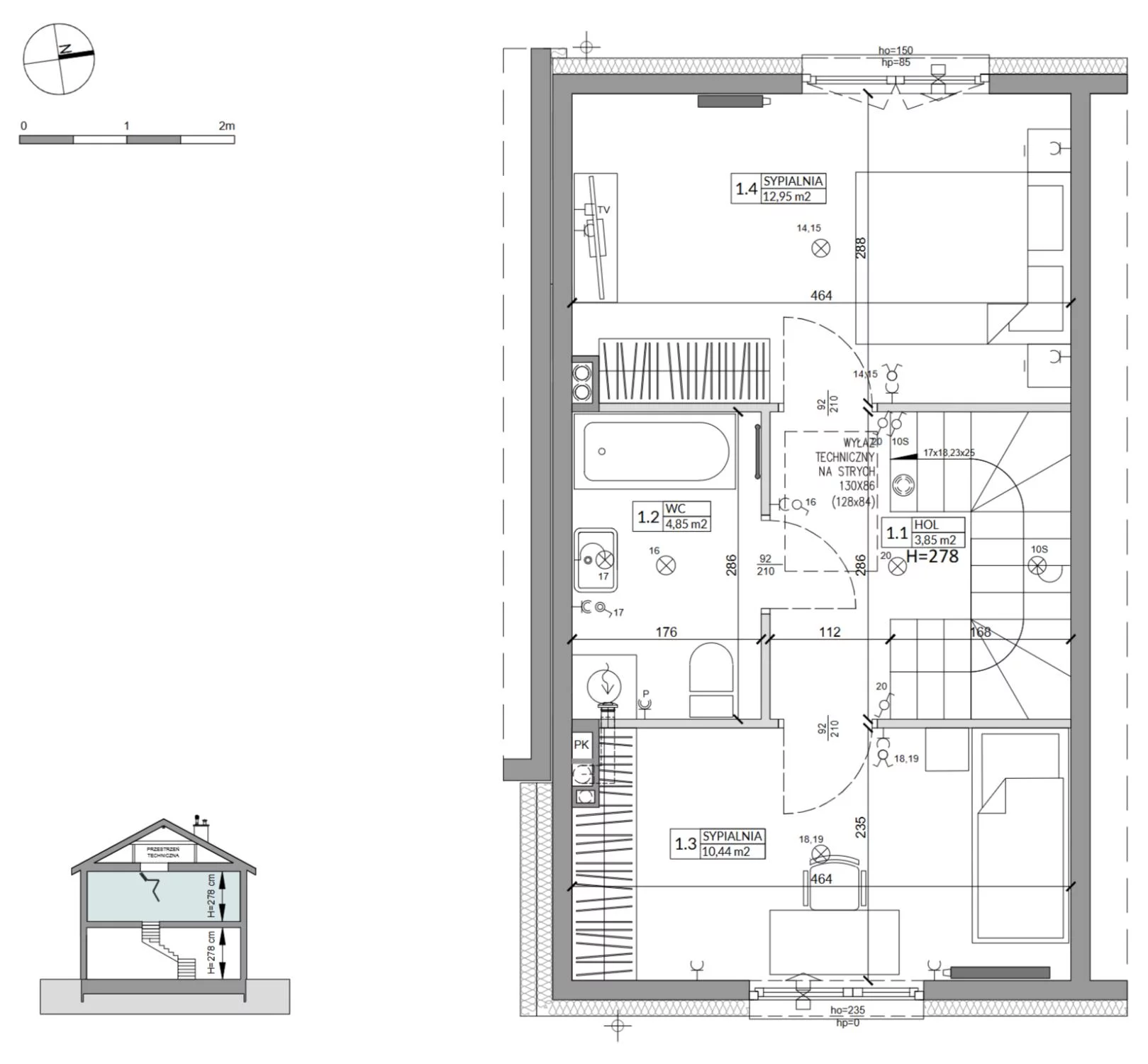 Dom 68,29 m², oferta nr 20A, Osiedle Słoneczne, Sulejówek, ul. Szklarniowa