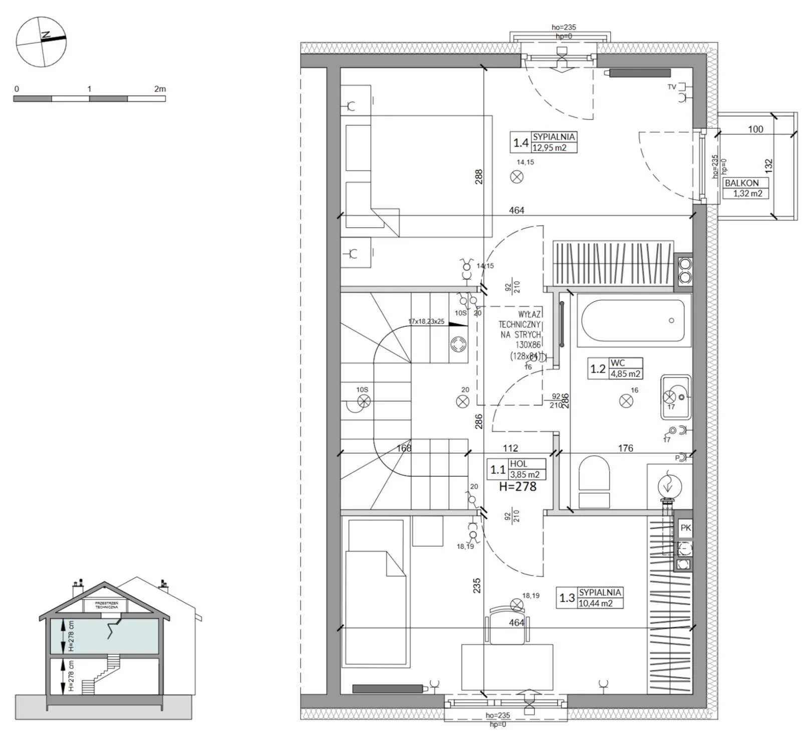 Dom 68,29 m², oferta nr 20B, Osiedle Słoneczne, Sulejówek, ul. Szklarniowa