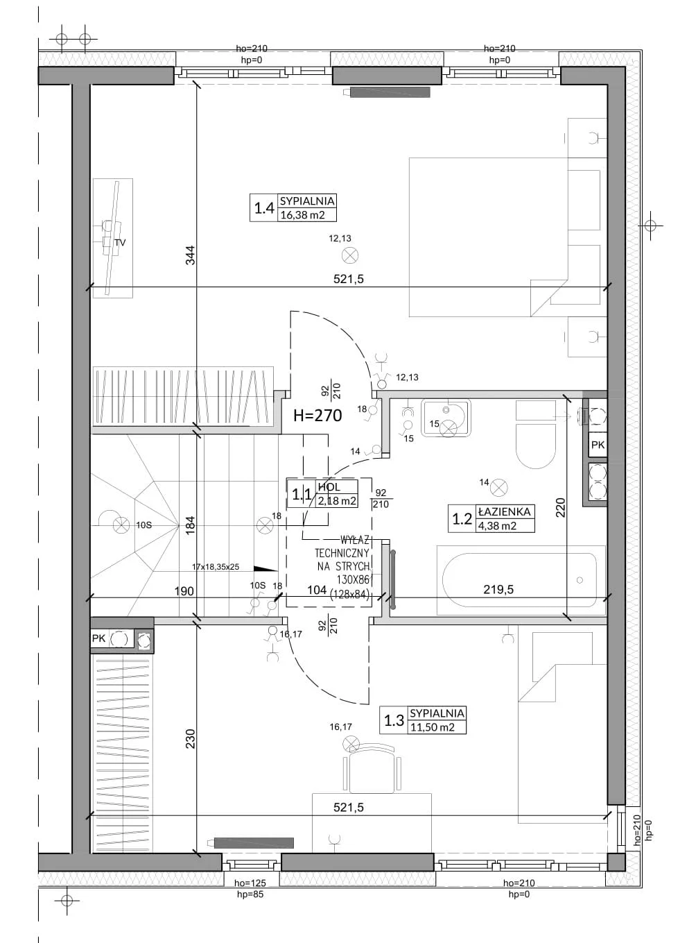 Dom 76,58 m², oferta nr 8B, Zielono Mi, Podolszyn, ul. Zielona