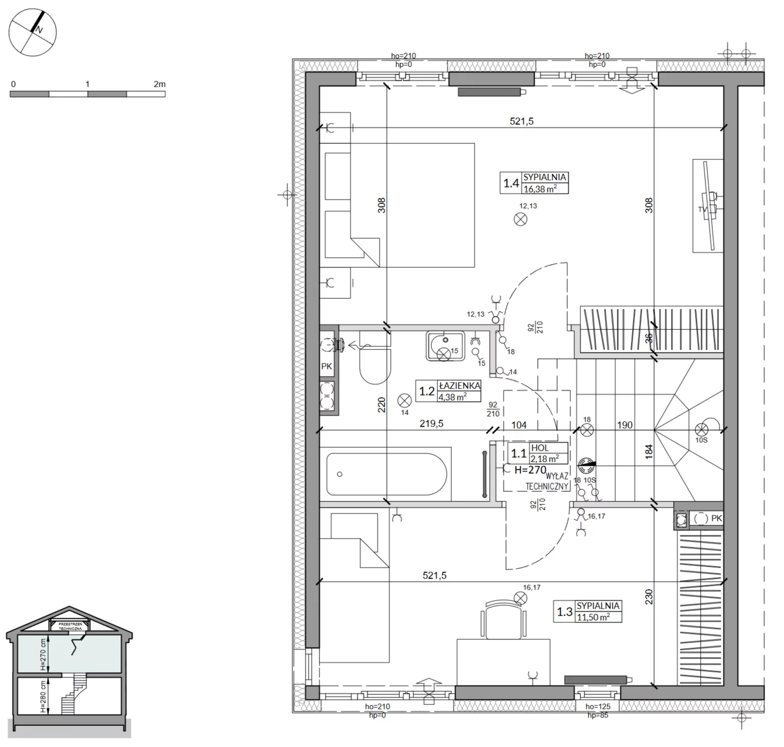 Dom 76,50 m², oferta nr 30A, Zielono Mi 2, Podolszyn, ul. Zielona