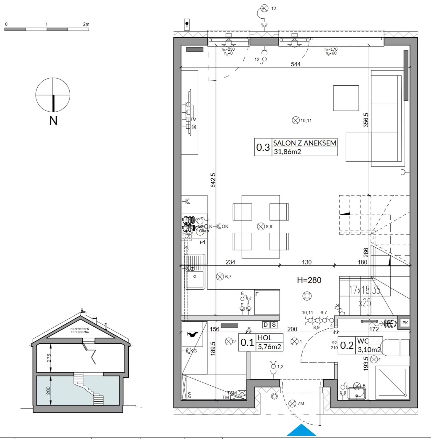 4 pokoje, mieszkanie 86,89 m², parter, oferta nr 3B, Arkady Walendów, Walendów, ul. Brzozowa