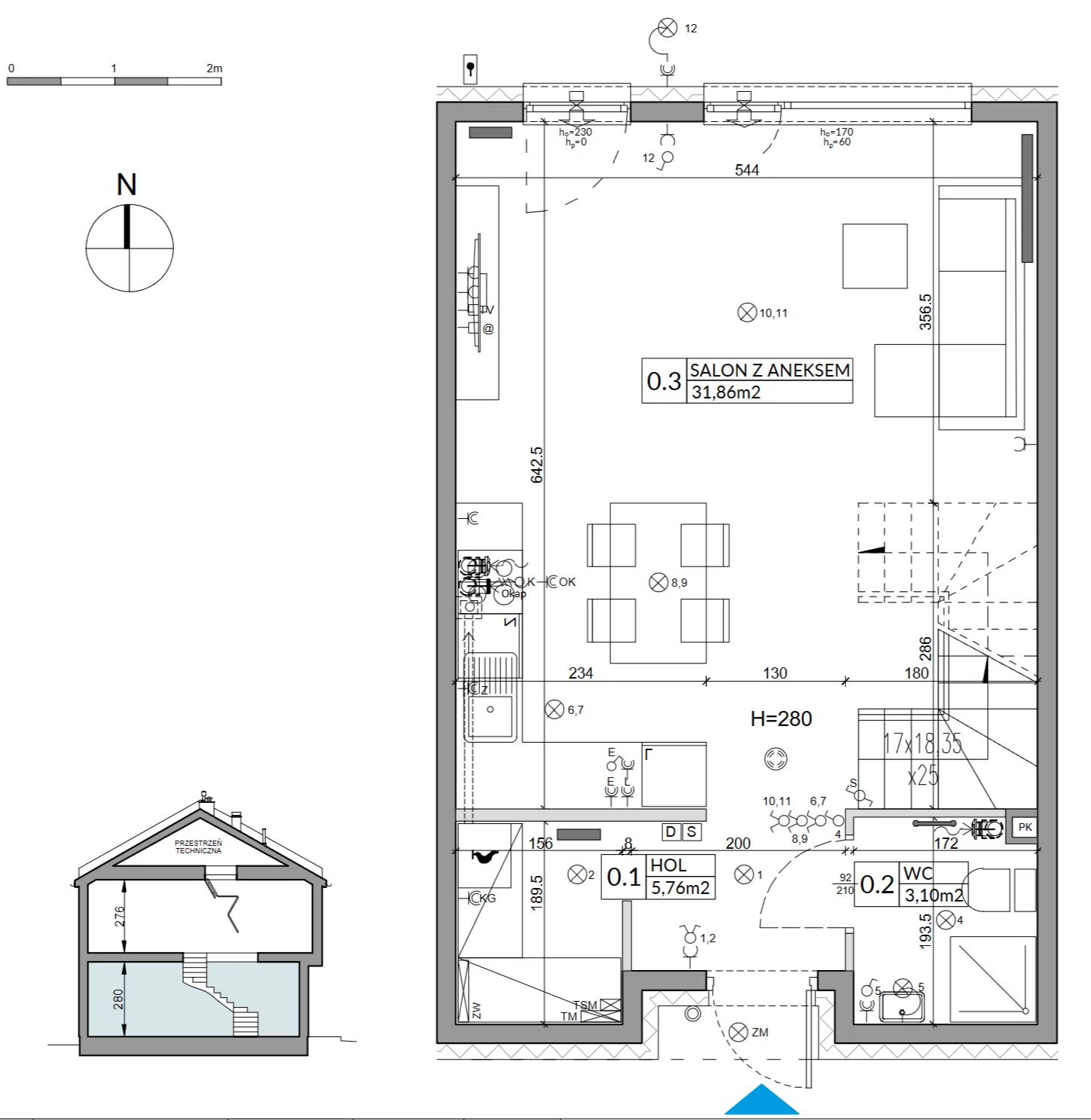 4 pokoje, mieszkanie 86,89 m², parter, oferta nr 5B, Arkady Walendów, Walendów, ul. Brzozowa