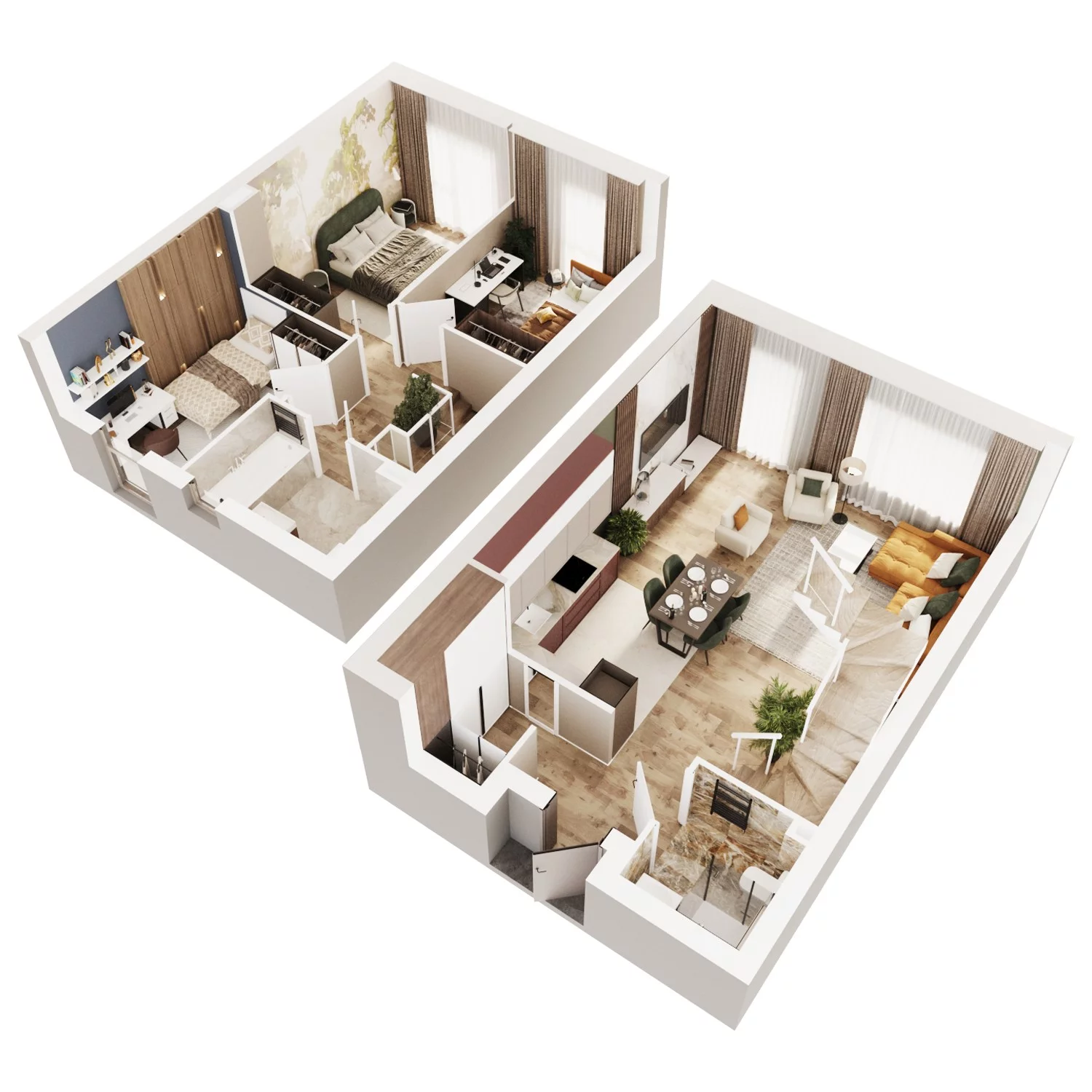 4 pokoje, mieszkanie 86,89 m², parter, oferta nr 7B, Arkady Walendów, Walendów, ul. Brzozowa