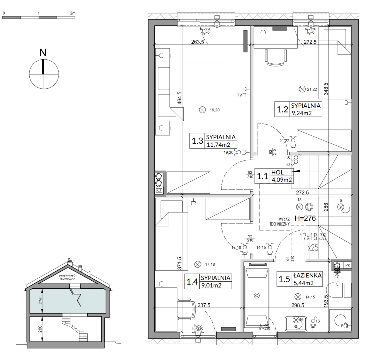 4 pokoje, mieszkanie 86,13 m², parter, oferta nr 9A, Arkady Walendów, Walendów, ul. Brzozowa