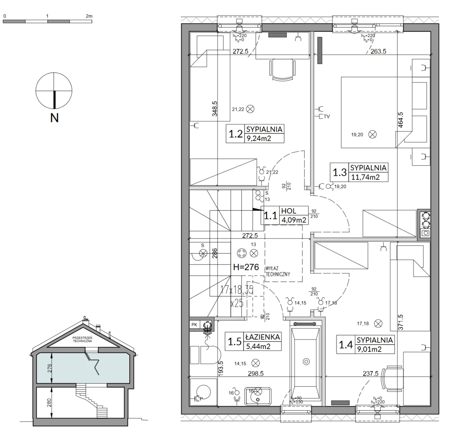 4 pokoje, mieszkanie 86,13 m², parter, oferta nr 15B, Arkady Walendów, Walendów, ul. Brzozowa