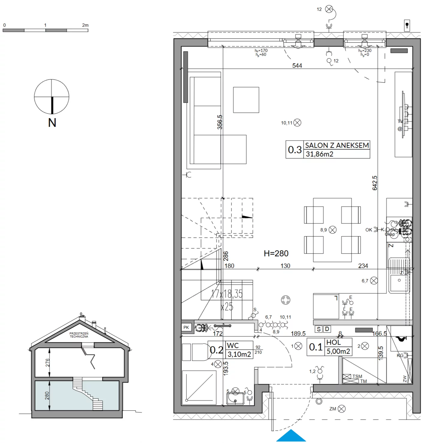 4 pokoje, mieszkanie 86,13 m², parter, oferta nr 16A, Arkady Walendów, Walendów, ul. Brzozowa