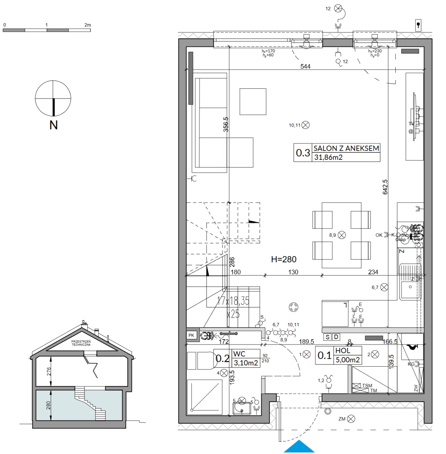 4 pokoje, mieszkanie 86,13 m², parter, oferta nr 16B, Arkady Walendów, Walendów, ul. Brzozowa