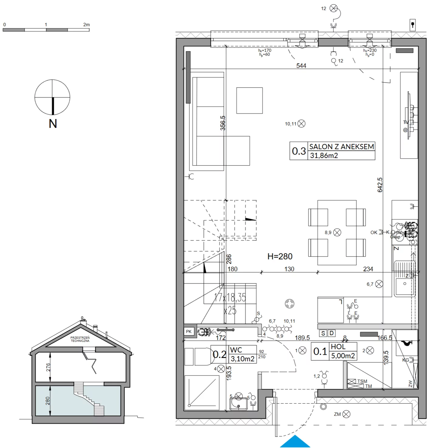 4 pokoje, mieszkanie 86,13 m², parter, oferta nr 17A, Arkady Walendów, Walendów, ul. Brzozowa