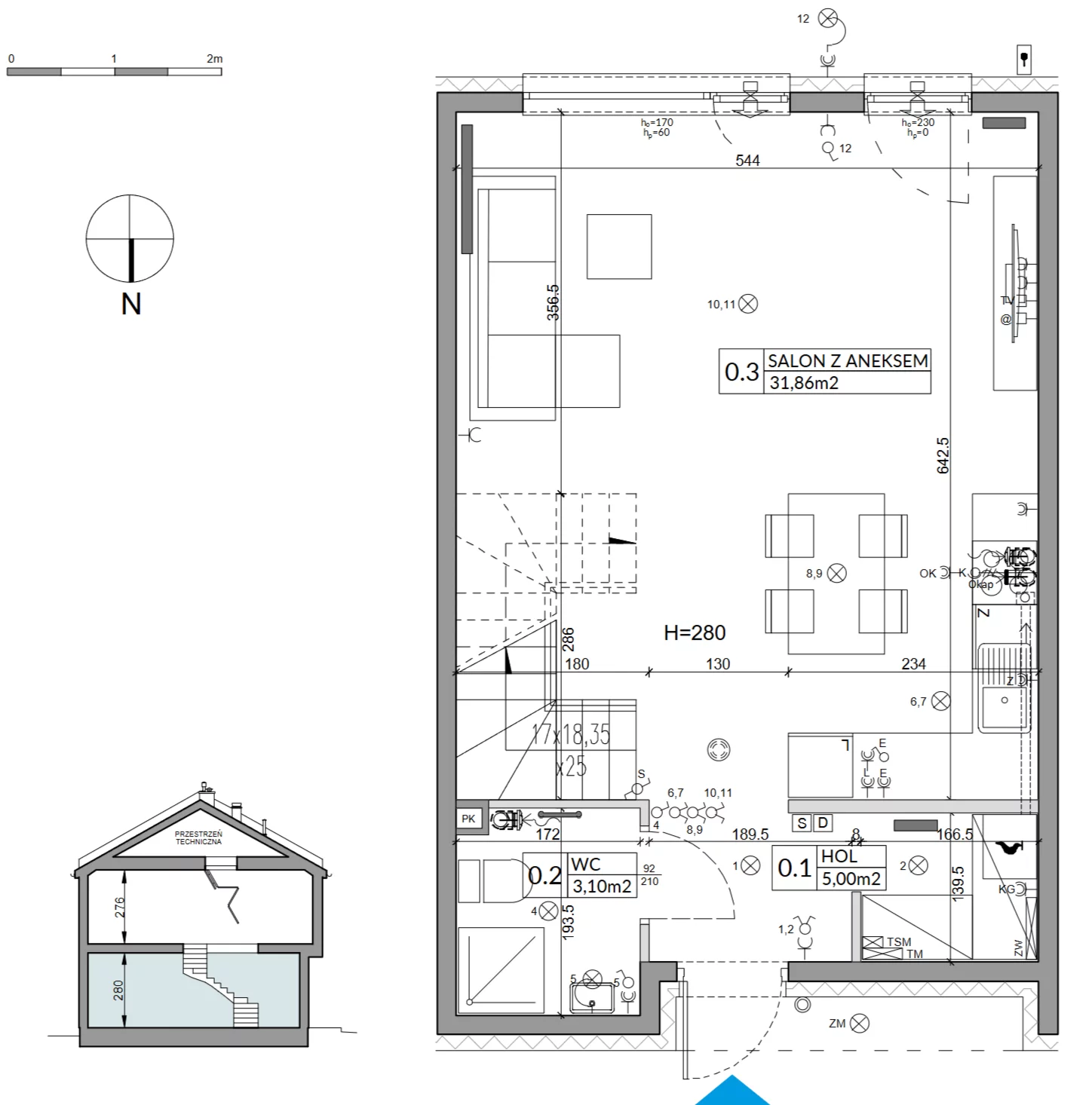 4 pokoje, mieszkanie 86,13 m², parter, oferta nr 17B, Arkady Walendów, Walendów, ul. Brzozowa