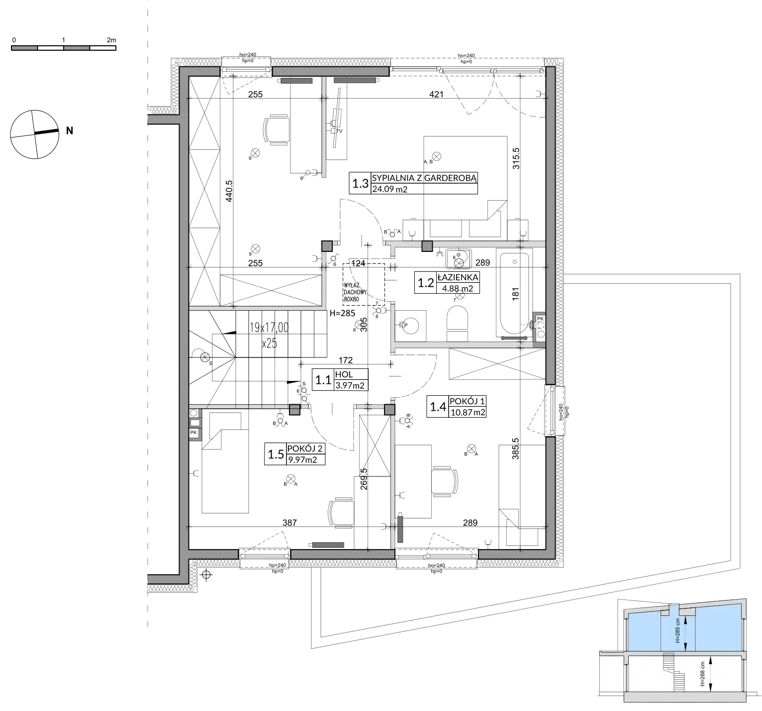 Dom 134,72 m², oferta nr 2A, Miasto Ogród 5, Ożarów Mazowiecki, ul. Dmowskiego