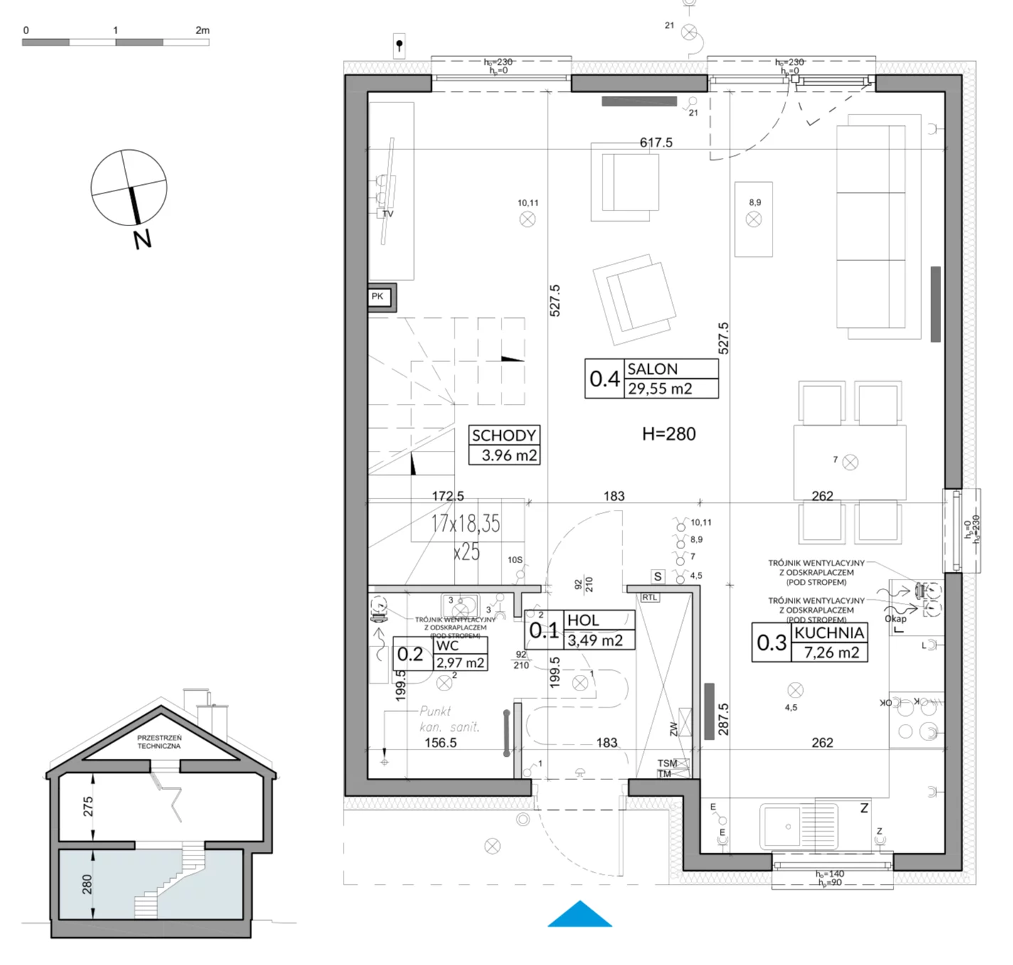 Dom 93,95 m², oferta nr 8A, Nova Magdalenka 7, Słomin, ul. Janczewicka