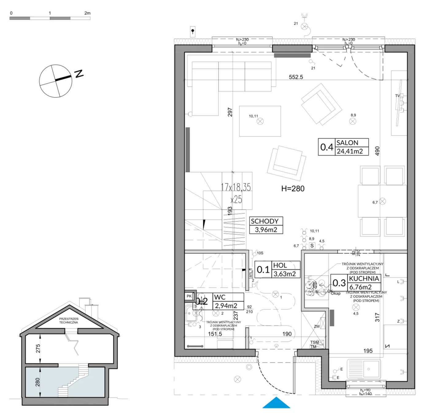 Dom 83,33 m², oferta nr 17A, Nova Magdalenka 7, Słomin, ul. Janczewicka