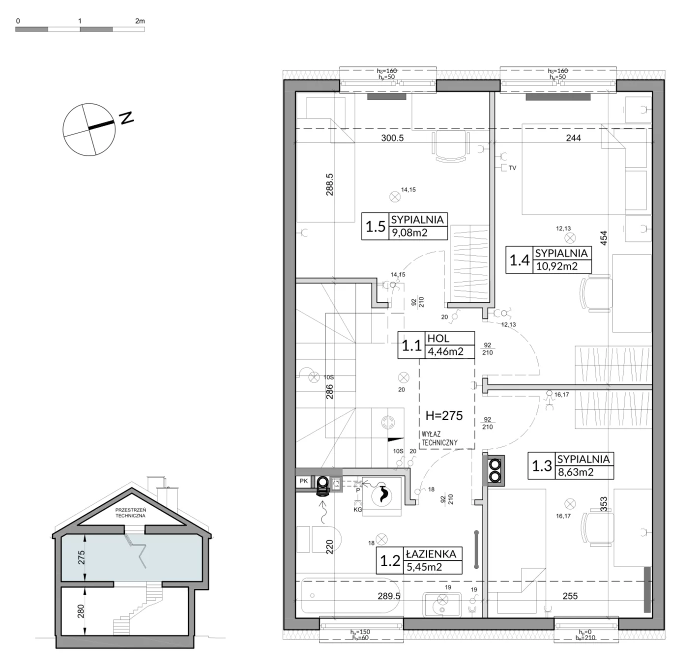Dom 83,33 m², oferta nr 17A, Nova Magdalenka 7, Słomin, ul. Janczewicka