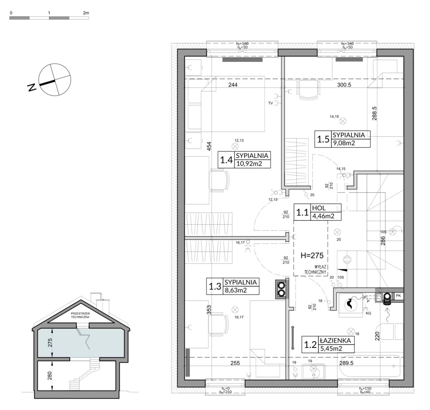 Dom 83,33 m², oferta nr 23B, Nova Magdalenka 7, Słomin, ul. Janczewicka