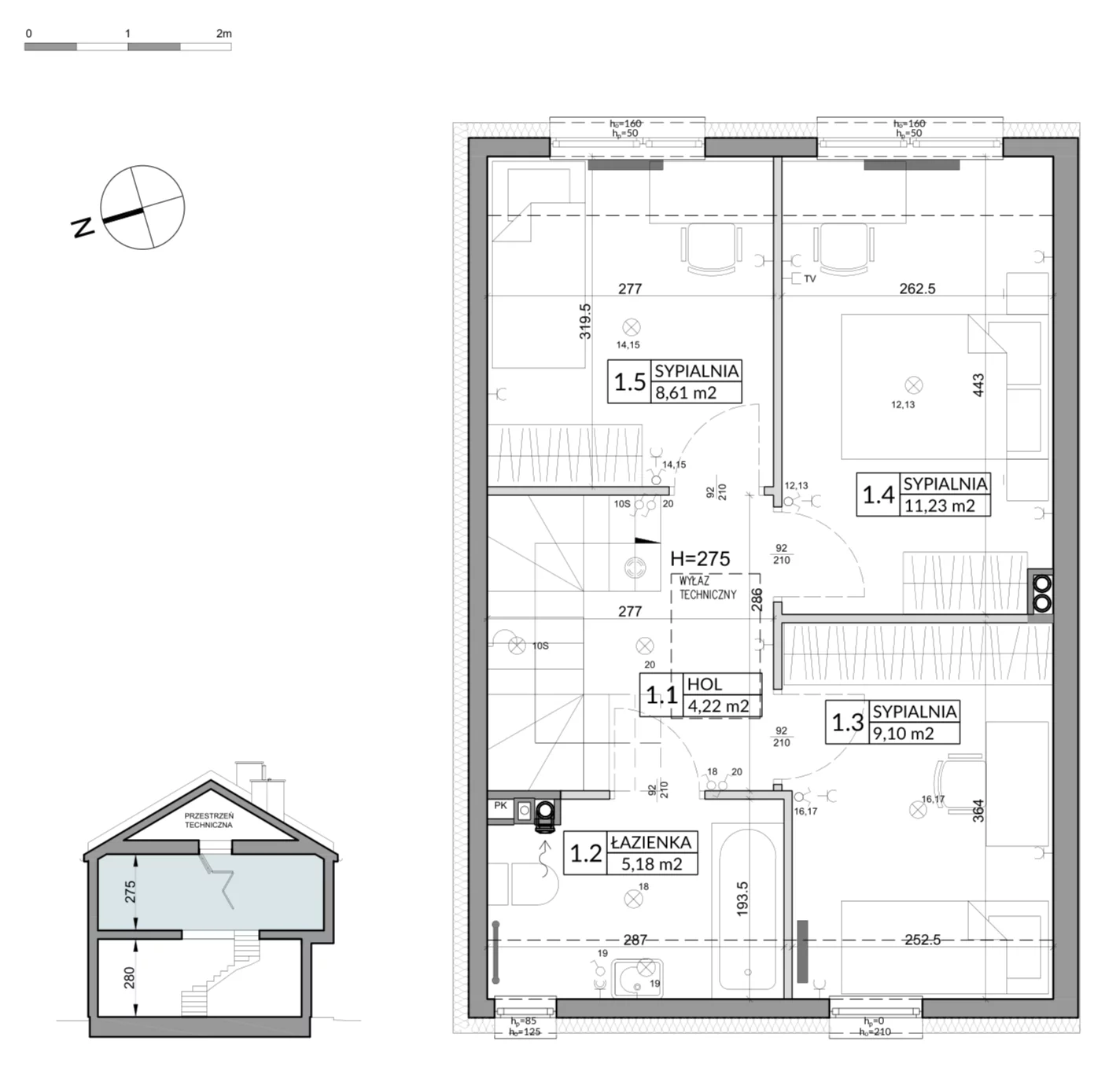 Dom 83,45 m², oferta nr 26B, Nova Magdalenka 7, Słomin, ul. Janczewicka