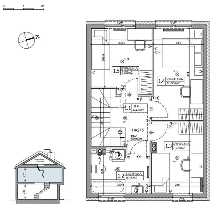 Dom 83,33 m², oferta nr 33A, Nova Magdalenka 7, Słomin, ul. Janczewicka