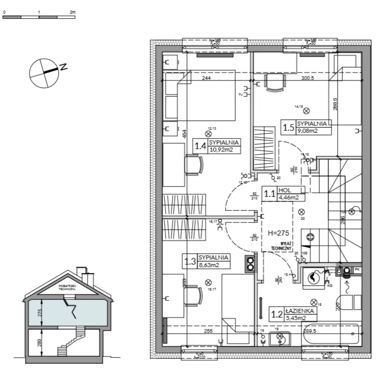 Dom 83,33 m², oferta nr 35B, Nova Magdalenka 7, Słomin, ul. Janczewicka