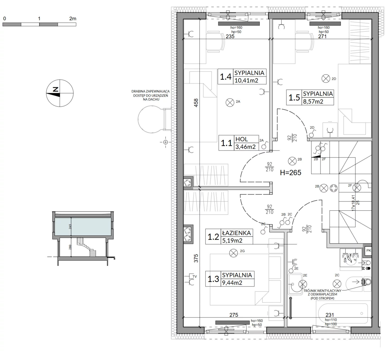 Dom 74,84 m², oferta nr 20, Boska Ksawerowska 2, Łódź, Górna, ul. Mały Skręt