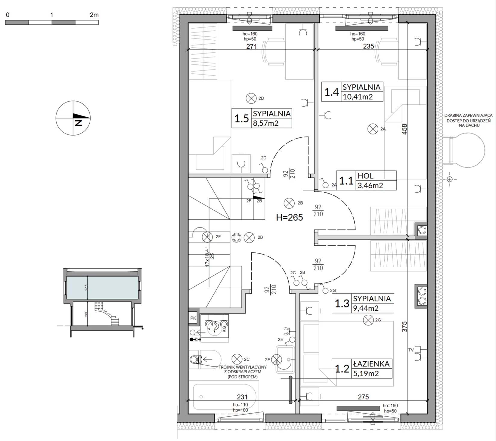 Dom 74,84 m², oferta nr 24, Boska Ksawerowska 2, Łódź, Górna, ul. Mały Skręt