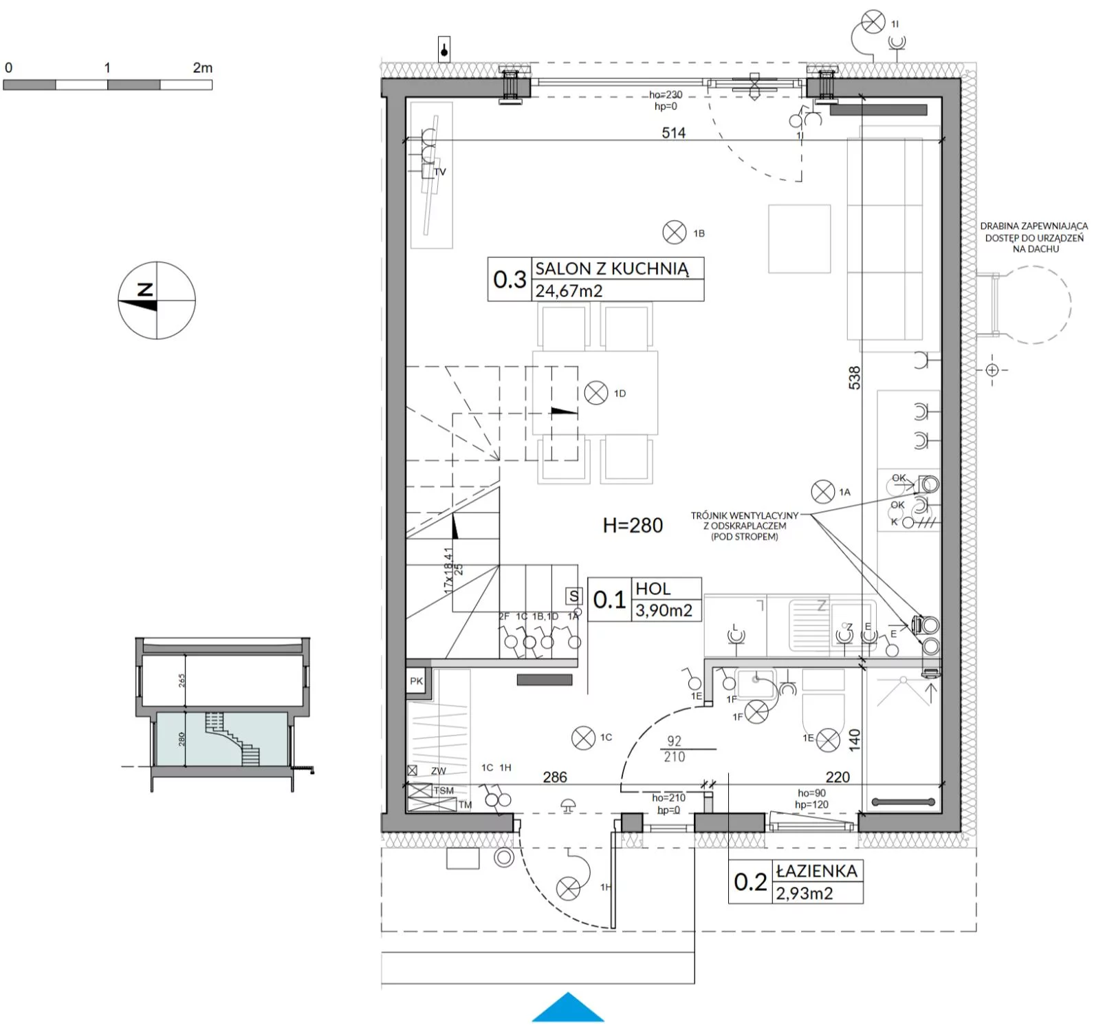 Dom 74,84 m², oferta nr 25, Boska Ksawerowska 2, Łódź, Górna, ul. Mały Skręt