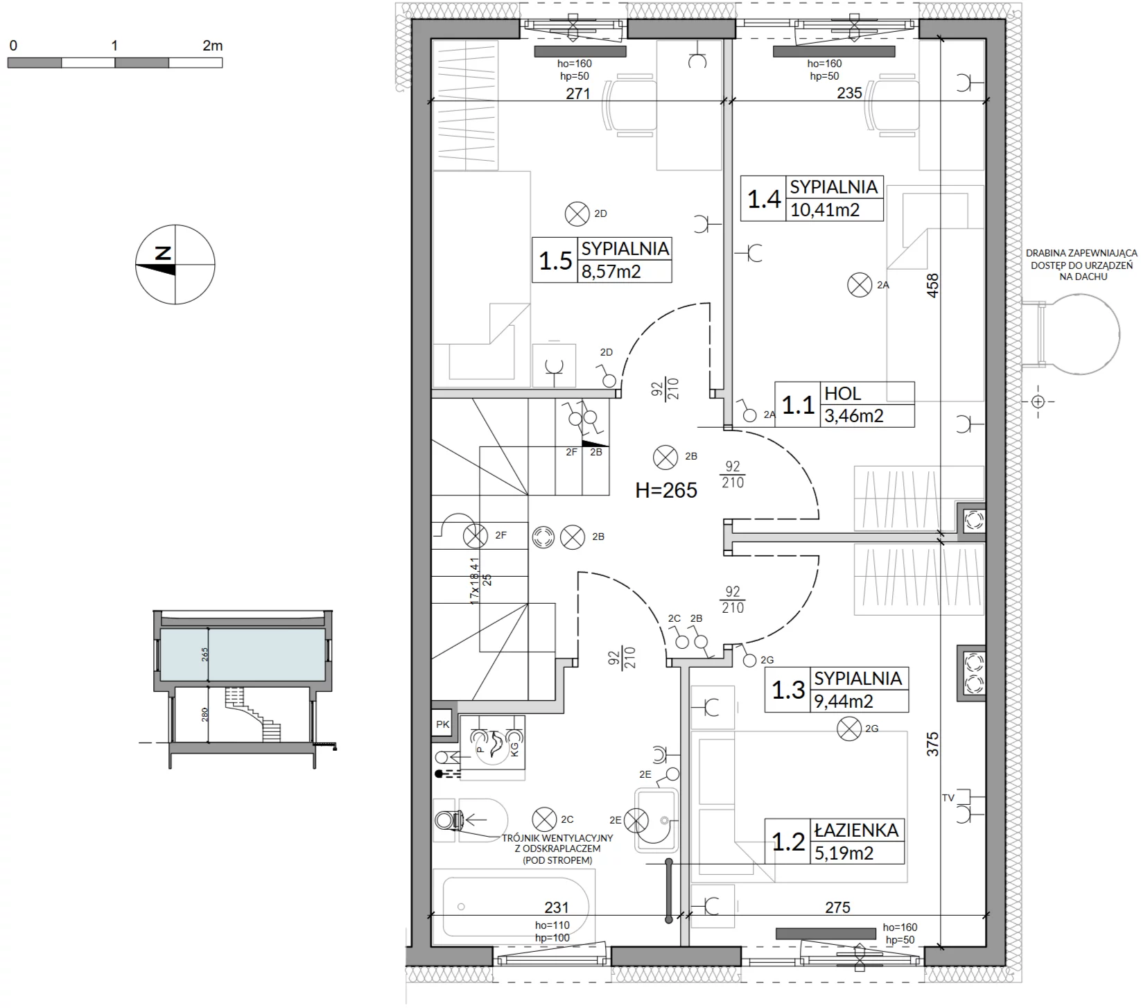 Dom 74,84 m², oferta nr 25, Boska Ksawerowska 2, Łódź, Górna, ul. Mały Skręt