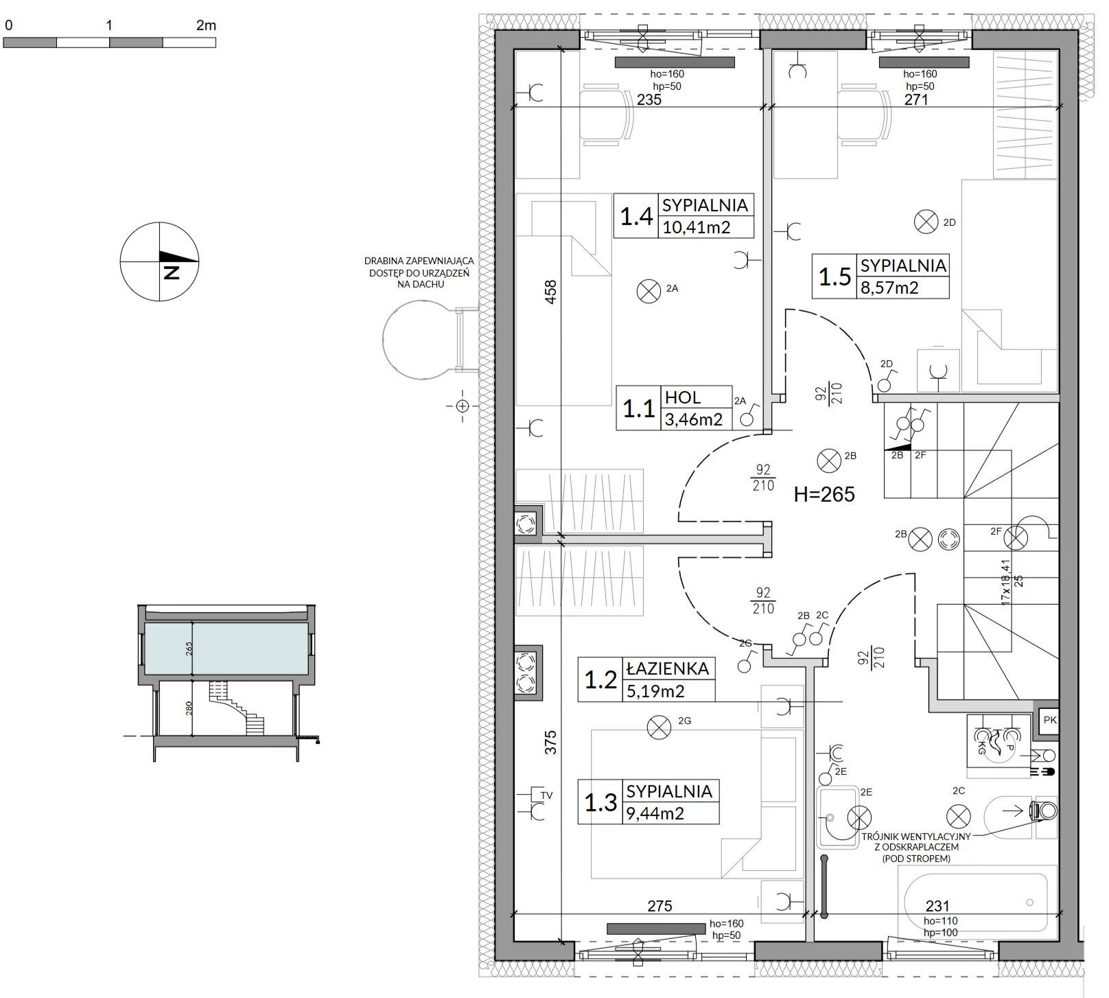 Dom 74,84 m², oferta nr 29, Boska Ksawerowska 2, Łódź, Górna, ul. Mały Skręt