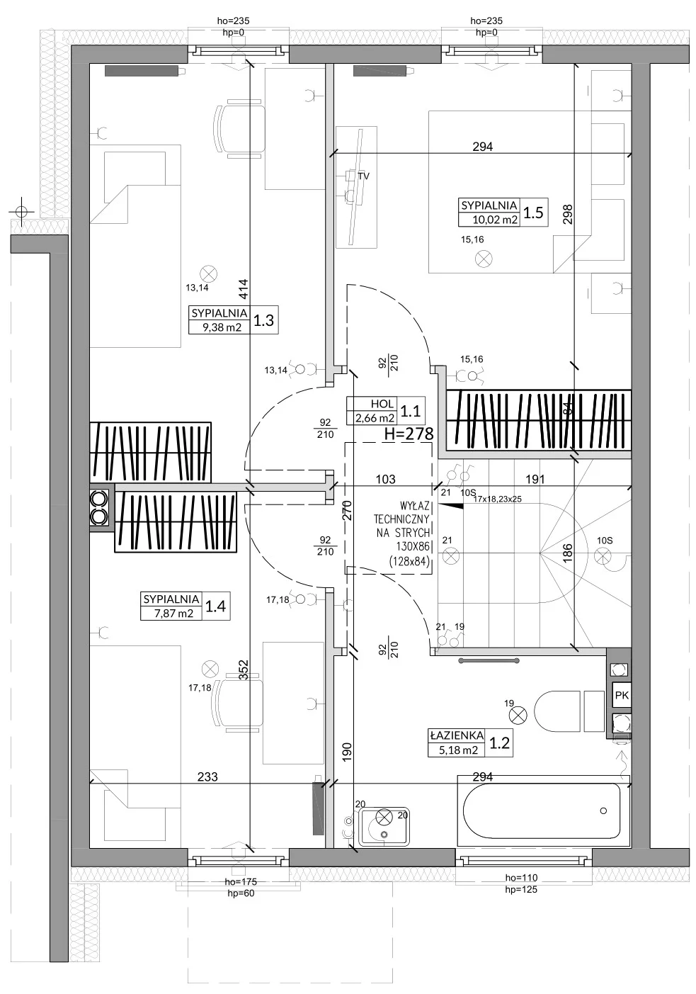 Dom 79,06 m², oferta nr 2A, Osiedle Słoneczne, Sulejówek, ul. Szklarniowa