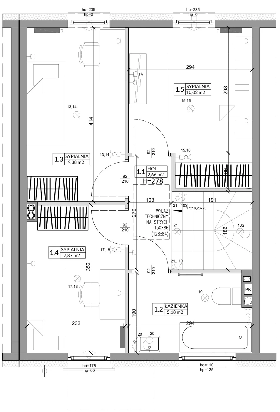 Dom 79,06 m², oferta nr 4A, Osiedle Słoneczne, Sulejówek, ul. Szklarniowa