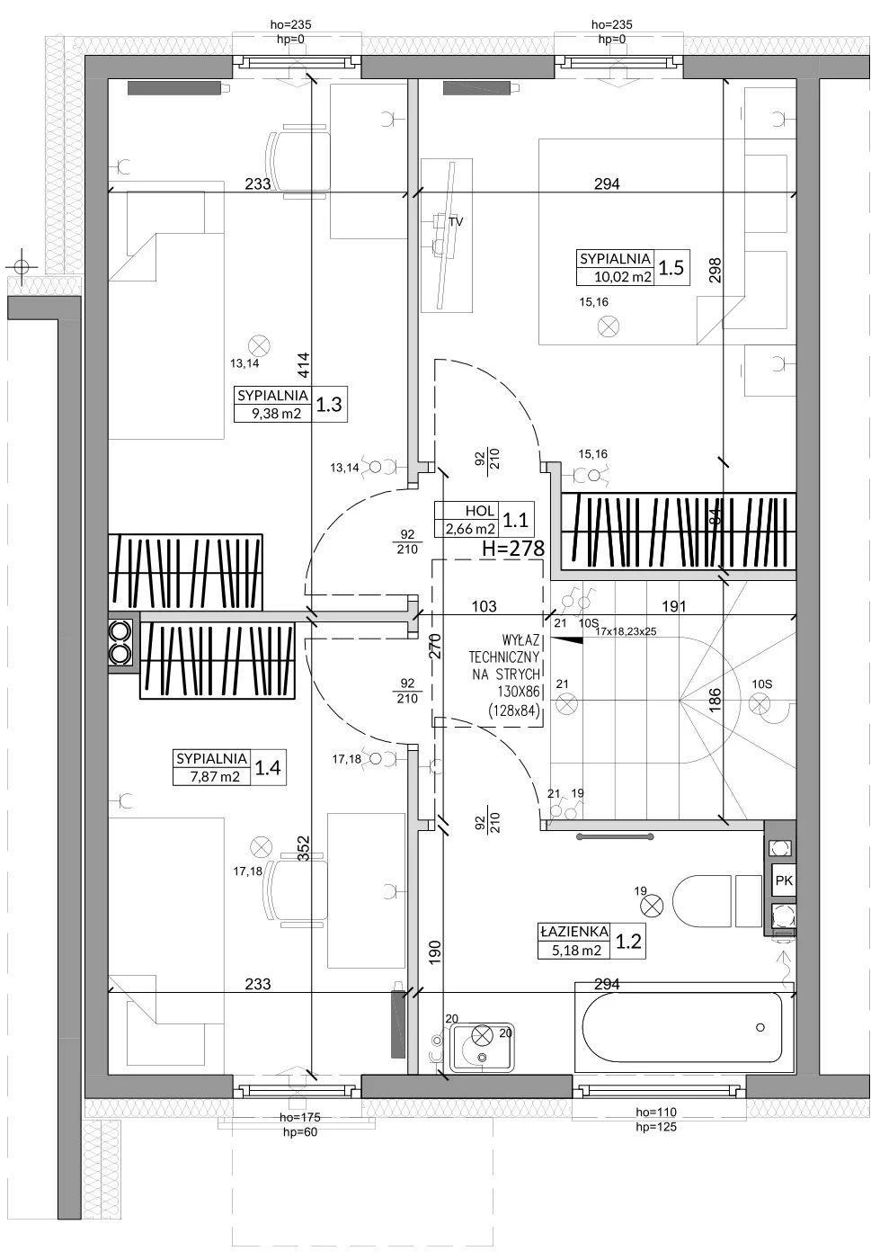 Dom 79,06 m², oferta nr 7A, Osiedle Słoneczne, Sulejówek, ul. Szklarniowa