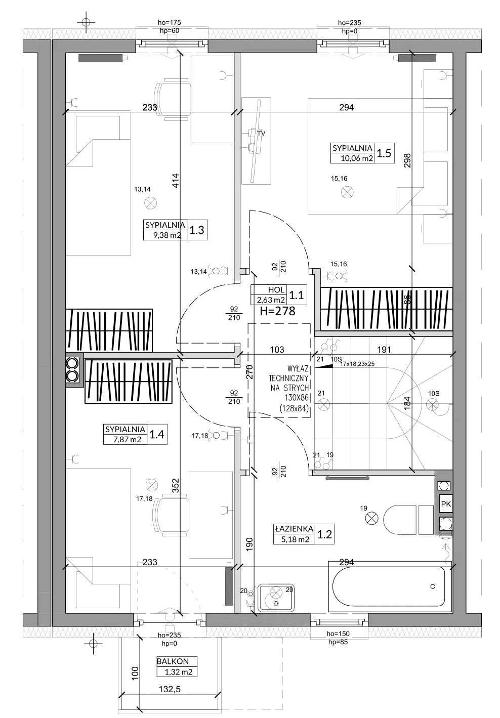 Dom 79,06 m², oferta nr 8A, Osiedle Słoneczne, Sulejówek, ul. Szklarniowa